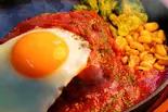 半熟エッグトマトソース和牛ハンバーグ ライス付き（【和牛ハンバーグステーキ弁当】GOD OF MEAT～南阿佐ヶ谷店～）