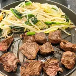 牛サイコロ定食（ふくふく食堂）