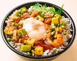 アボ玉ユッケ丼(143) ★温玉別容器（魚丼 北千住本店）