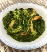 Sag Prawn サグプローン（南インド料理コチンニヴァース）