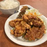 自家製ジャンボ唐揚げ定食(中華ばんばん)