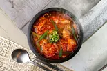 豚キムチユッケジャンラーメン|ピリ辛×旨辛スープ（世田谷区焼肉いちわ|麺とご飯で楽しむ「ユッケジャン」杉並店）