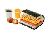 【朝得】モーニングチーズセットA 「Morning Cheese Set A」（ポーたま 博多マルイ店 【沖縄発ポーク卵おにぎり専門店】）
