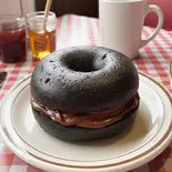 自家製ショコラベーグルとヌテラのベーグルサンド Chocolate bagel and Nutella bagel sandwich（【ニューヨーカーズベーグル】BB Monster）