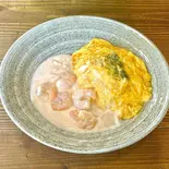 明太子の海老クリームオムライス(オムライス専門店リトルヤミー)