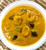 Prawn ＆ Eggplant Coconutmilk curry エビとナスのココナッツミルクカリー（南インド料理コチンニヴァース）