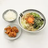 まぜそばセットB(まぜそばと唐揚げとライス)（油そば・まぜそばロマン 淡路店）
