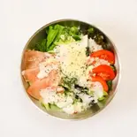 半熟卵のシーザーサラダ(大盛り麺や 日木うどん 平岸店)