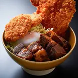 豚バラ角煮ヒレカツ丼（うまかもん）