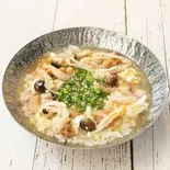 【たっぷり】キノコ+鶏雑炊【plenty】mushroom + Japanese rice ＆ chicken porridge（ぞうすいマニア〜鶏キング〜博多店Zosui Mania Chicken King）