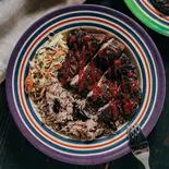 ジャークチキンセット Jerk Chicken with Rice＆Peas（YOKOMAMA JERK CENTRE）
