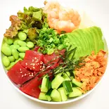 ポキサラダ(マグロ・ボイルエビ) Poke salad (tuna, shrimp)（ポキ丼キッチン）