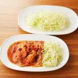 辛キング弁当(5枚)+キャベツ(生姜キング 浅草橋本店)