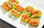 ピーマンに海老肉詰めたの炭火焼き・青椒虾滑(小尾羊 薬膳しゃぶしゃぶ 巣鴨店)