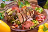 オリジナルグリルチキン(鶏モモ肉)のサラダ（【低GI＆高タンパクのカオマンガイ】Perfect meal パーフェクトミール住吉）