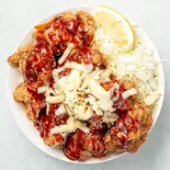 メガ盛りヤンニョムチーズからあげ丼（デカ盛り弁当 はるき 大通店【唐揚げ弁当屋】）
