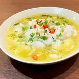 白身魚のピリ辛高菜煮込み(酸菜鱼片)（李湘潭湘菜館）