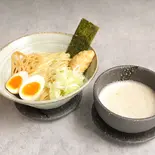 味玉鶏白湯つけ麺(つけ麺処つぼや 梅田店)