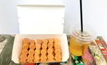 ホットケーキ(プレーン)オーガニックリンゴジュースセット（ミスター・フレンドリー カフェ MR.FRIENDLY Cafe）