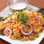 野菜ビリヤニ(ライタセット)（南インド料理GOLDEN CROWN）