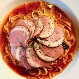 鴨肉のアラビアータ（Genpira）
