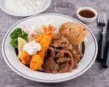 Cセット(エビフライ2本、ヒレかつ、焼肉)（洋食 古河）