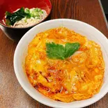 辛い親子丼とミニ蕎麦（親子丼専門店 たま家）