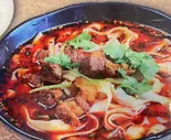 牛バラの麻辣味刀削麺（中国料理 上海）