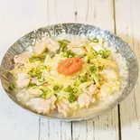 【当店人気No.1】鶏明太チーズ雑炊【The best combination】Chicken mentai cheese porridge（ぞうすいマニア〜鶏キング〜博多店Zosui Mania Chicken King）