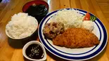 からトン(から揚げ&とんかつ)定食ソフトドリンク付き(RacingBAR 100R)