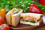 生ハムとたっぷり野菜のサンドウィッチ Uncured Ham and Vegetable Filled Sandwich（ホットサンドとサンドイッチのお店 サンドウィッチマン 神楽坂）