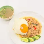 鶏ひき肉のガパオ炒めご飯&春雨スープ(モモタイ)