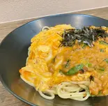 和風ねばとろ ぺぺたま納豆パスタ（湊川イタリアン ソラレ）