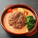 トマトクリームスープdeバーグ（絶品スープで味わうハンバーグの店「スープdeバーグ」）