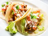 ポークタコス(3p)Pork tacos(メキシコ料理ドンブランコ)