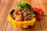 【チャレンジ！唐揚げ10個】メガ盛りオム玉唐揚げ丼*ご飯400g（オム玉唐揚げ丼 鶏爛漫 長居店）