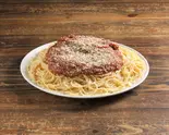 【超得！】メガ盛り！エゾ鹿肉のミートソースパスタ（エゾバルバンバン 大通店）