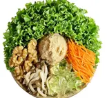 食べるコラーゲンのビューティーサラダ(食べるコラーゲン・おから・ニンジン・きのこ・ウォルナッツ)（Green×Greenアクアシティお台場店）