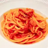 自家製パンチェッタとオニオンのアマトリチャーナ（fusilli）