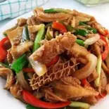 牛ハチノスの四川風炒め(辣炒牛肚)（聚香源）