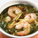 【99】サグプラウン SagSpinachPrawn(ネパール・インドレストラン世話 下谷本店)