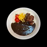 ハラルチキンカレー + サイコロステーキ（大阪ハラルラーメン EMINA）