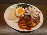 イイタコ炒め丼 쭈꾸미덮밥 Stir-Fride Octopus With Rice(韓国料理ナジミキンパ)