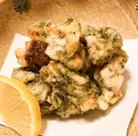 タコと海苔の磯辺揚げ（意気な寿し処阿部 五反田店）