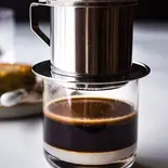 ホットミルクコーヒー( cafe sữa nóng )（SHINSEKAIYAKINIKU）