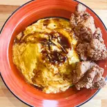 Wたまごオムチャーハン+唐揚げ3個（ラーメン食堂オムたす）