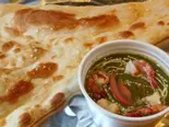 ほうれん草カレーセット(エビ)(Spinach Curry Set(Shrimp))（エスニック食堂オルオル ethnic diner'OLU'OLU）