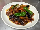 鶏肉とナス辛味噌炒め（福記餃子）