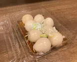 うずら卵のだし醤油漬け Soy sauce marinated quail egg（白金とんかつ王龍）