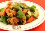 ピーマンと鶏肉炒め（珉龍吹田店）